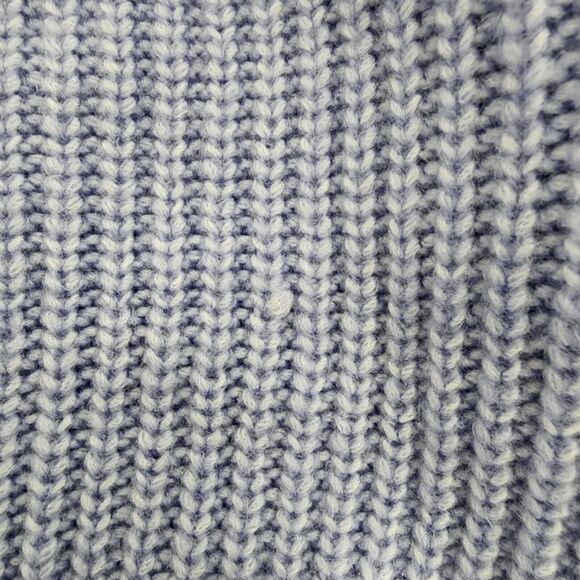 Ann Taylor Women Sweater Size Medium Blue Ruffle Shoulder Long Sleeve Wool Blend - Picture 9 of 10